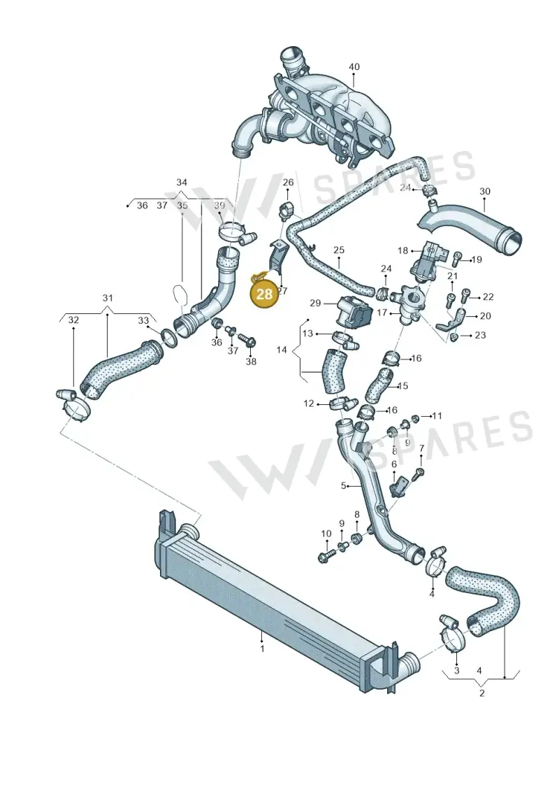 WHT000700 — Volkswagen Polo (2012-2014) diagram 747145850, position 28