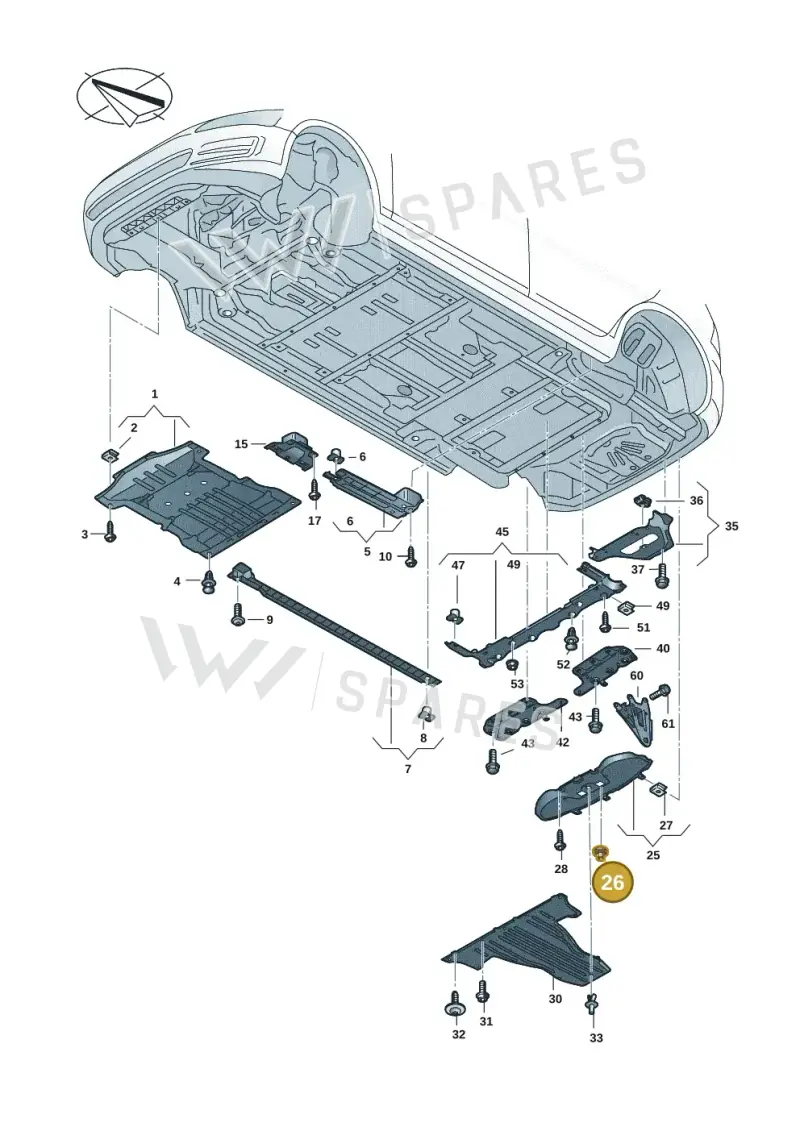 WHT000713 — Volkswagen ID.7 Limousine Pro (2023-) diagram 14b825000, position 26