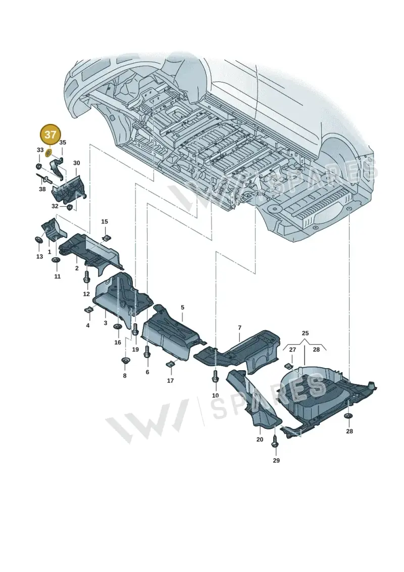 WHT000713 — Volkswagen Multivan (2021-) diagram 7la825000, position 37