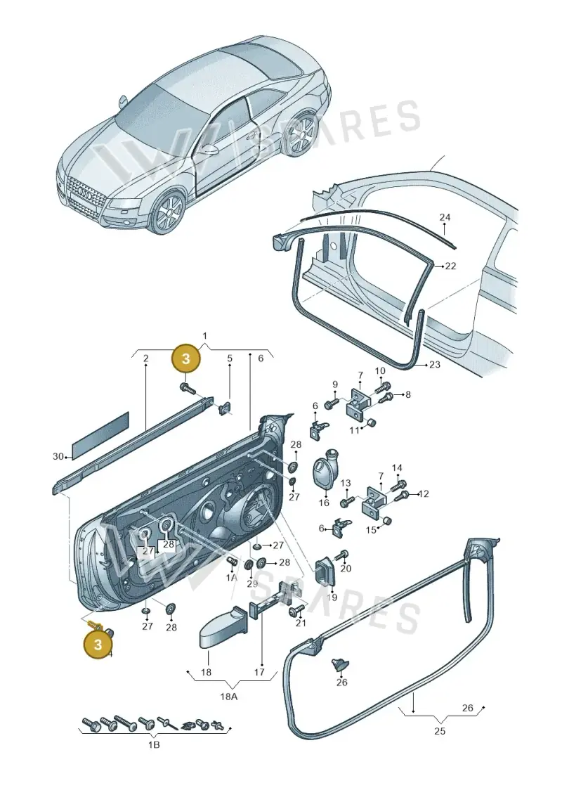 WHT000716A — Audi A5/S5 Coupe       08> (2007-) diagram 620831100, position 3