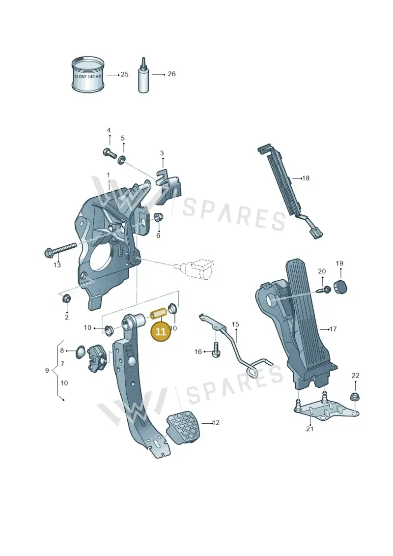 WHT000734 — Audi TT Coupe/Roadster 08> (2007-) diagram 409721700, position 11