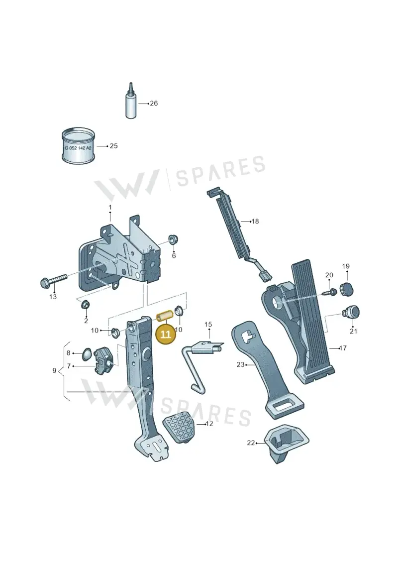 WHT000734 — SEAT Leon Stylance (2010-2012) diagram 615721600, position 11