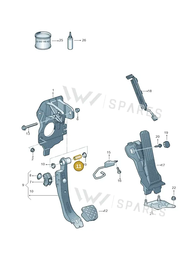 WHT000734 — Volkswagen GOLF VARIANT           07> (2007-) diagram 615721700, position 11