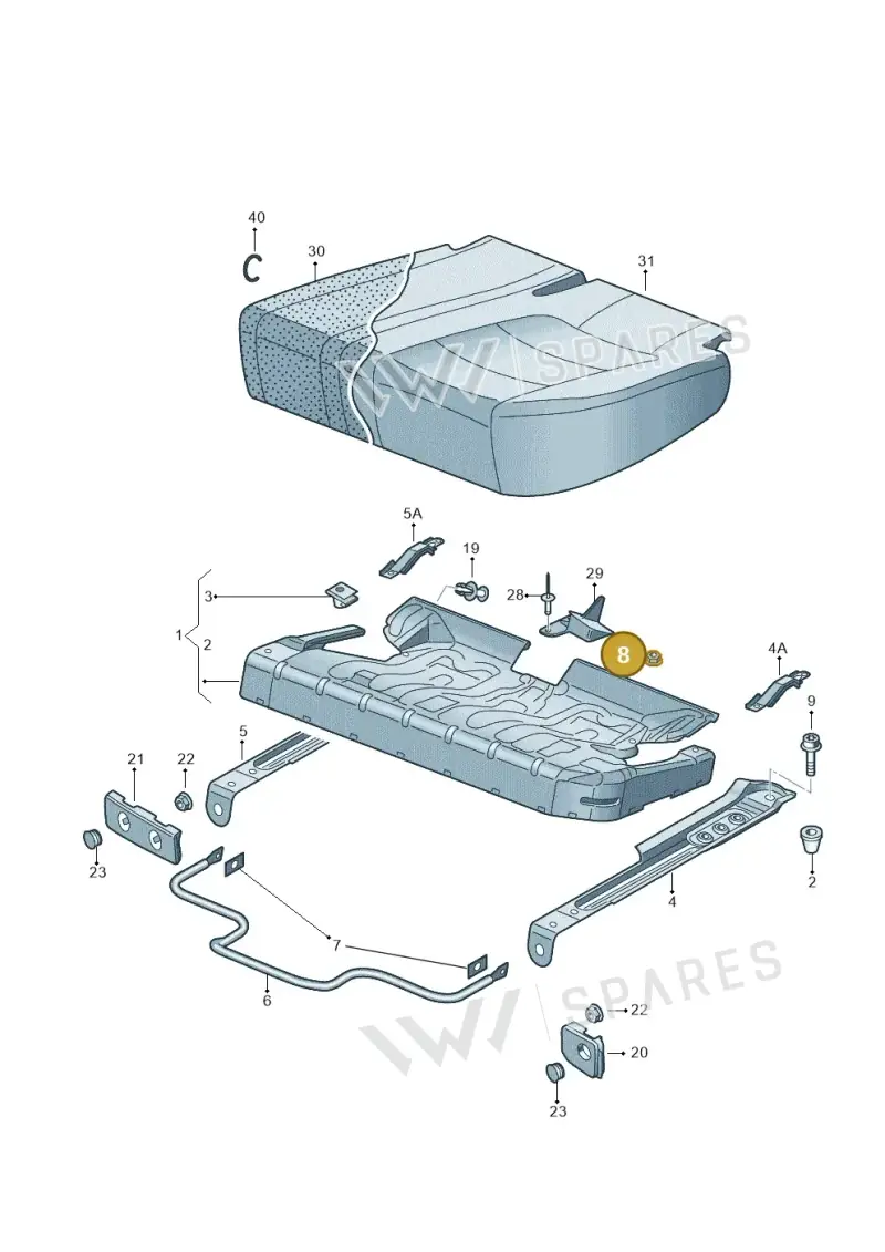 WHT000741 — Volkswagen Tiguan (2011-2018) diagram 719885030, position 8