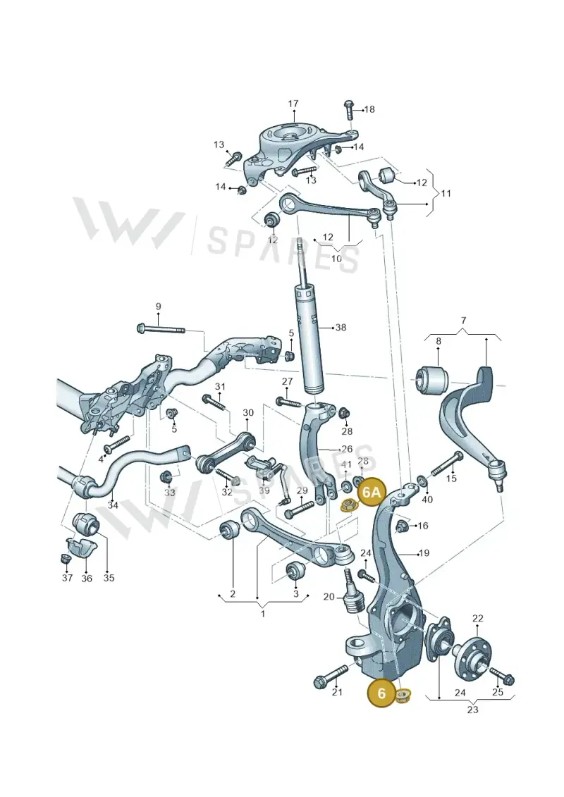 WHT000785B — Audi A4 Av. Allroad (2008-2016) diagram 620407000, position 6+6A