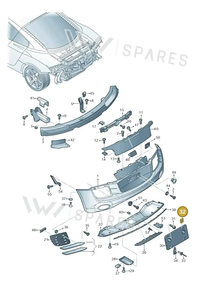 WHT000821 — Audi R8                08> (2007-) diagram 618807600, position 32