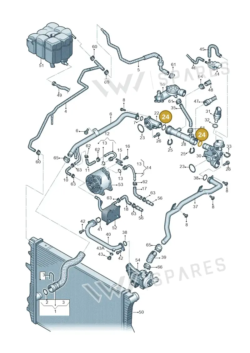 WHT000862 — Volkswagen Touareg BlueMotion (2014-2018) diagram 693121640, position 24