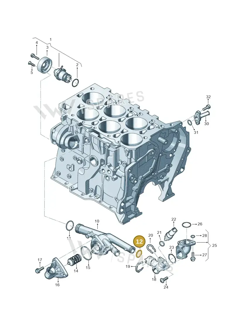 WHT000862 — Volkswagen Touareg BlueMotion (2014-2018) diagram 693121100, position 12