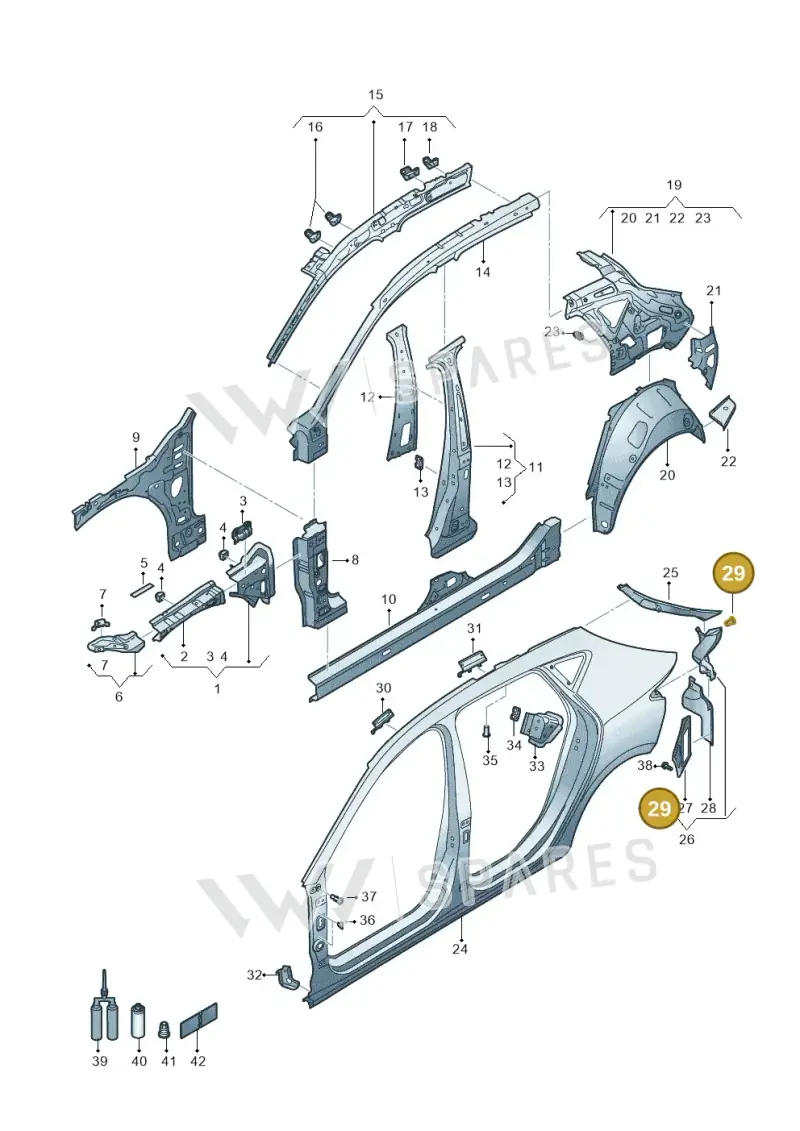WHT000873 — SEAT Leon (2019-) diagram 5fn809000, position 29