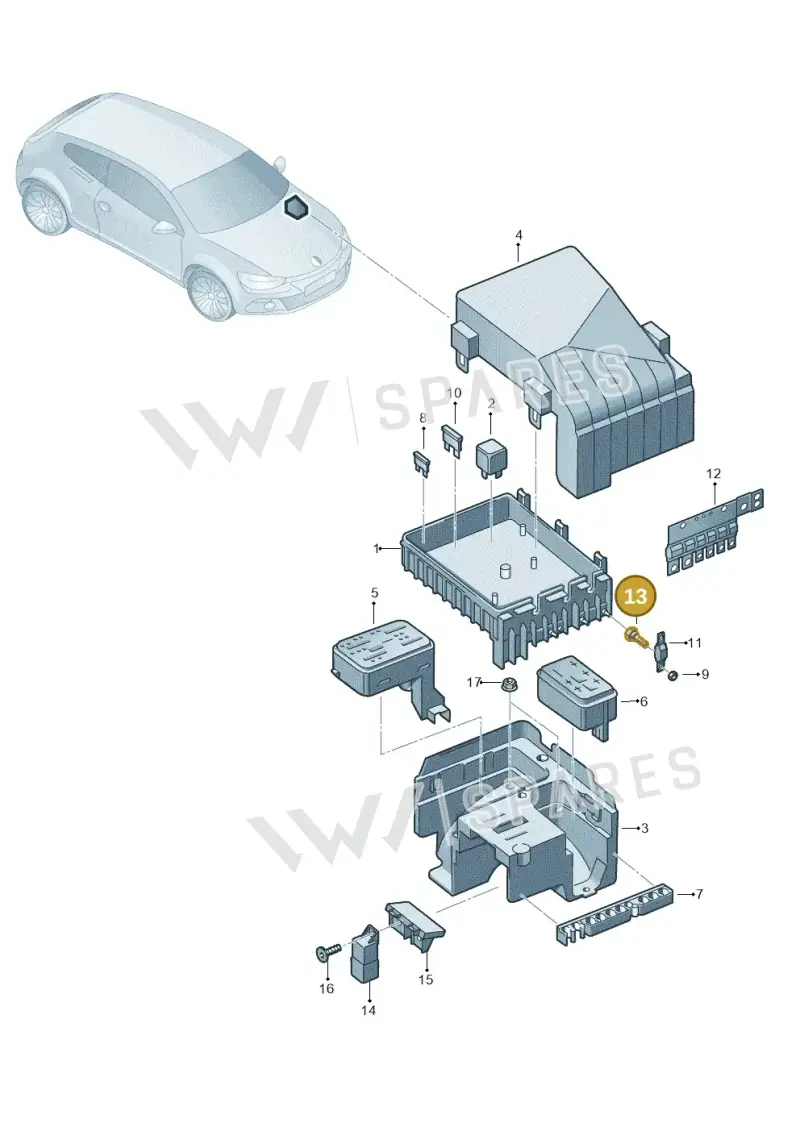 WHT000906 — Volkswagen Scirocco 2.0 (2014-2017) diagram 651937200, position 13