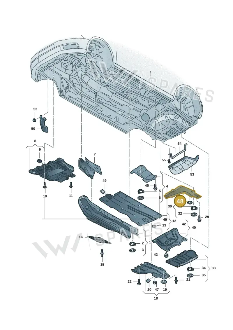WHT001156 — Volkswagen Golf 1.5 (2020-) diagram 5hg825000, position 48