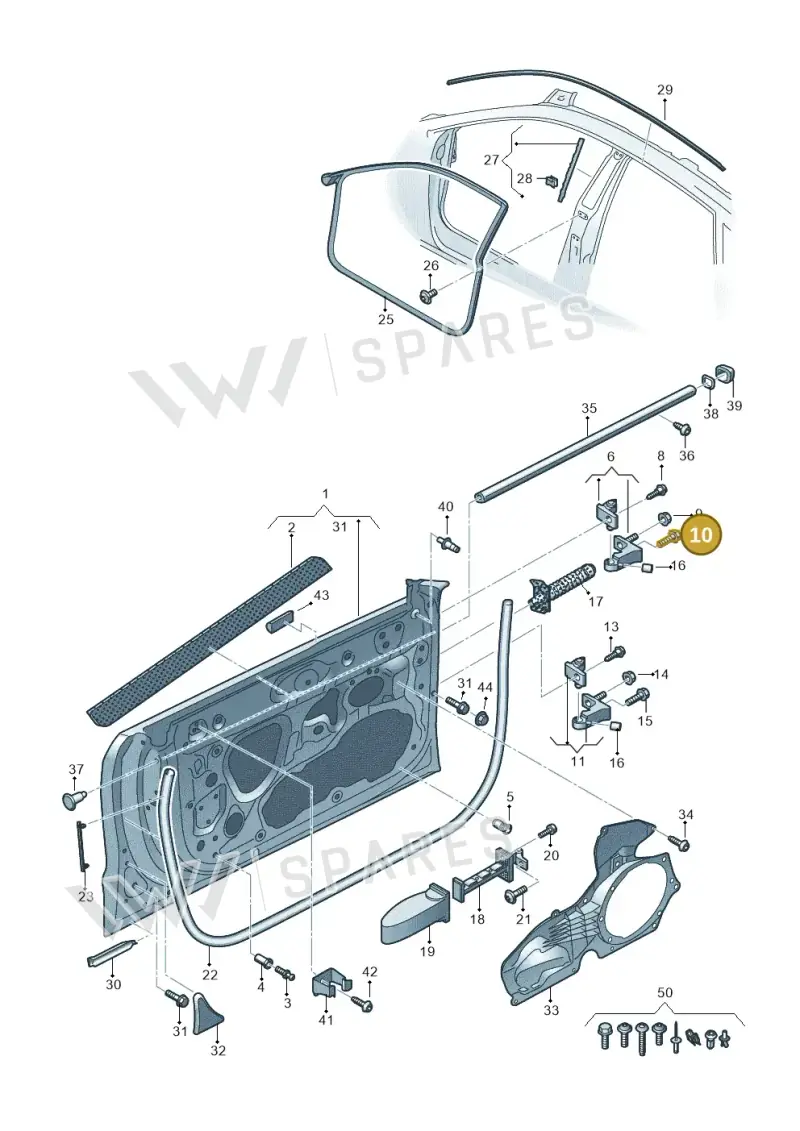 WHT001234 — Audi RS7 Sportback (2019-2025) diagram 435831100, position 10