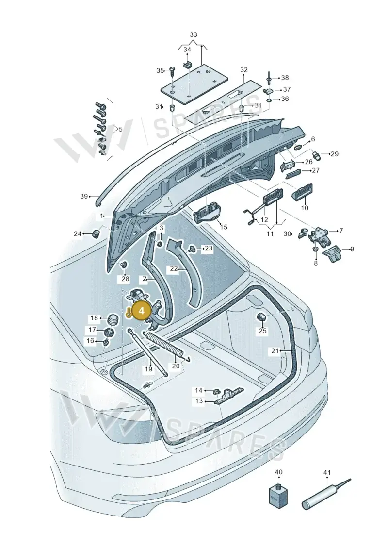 WHT001234 — Audi RS5 Sportback (2017-2025) diagram 897827000, position 4