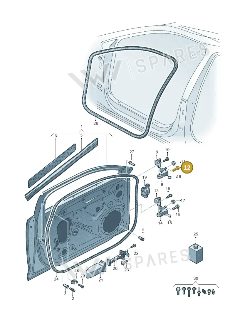 WHT001234B — Audi RS4 Avant (2017-2025) diagram 849831100, position 12