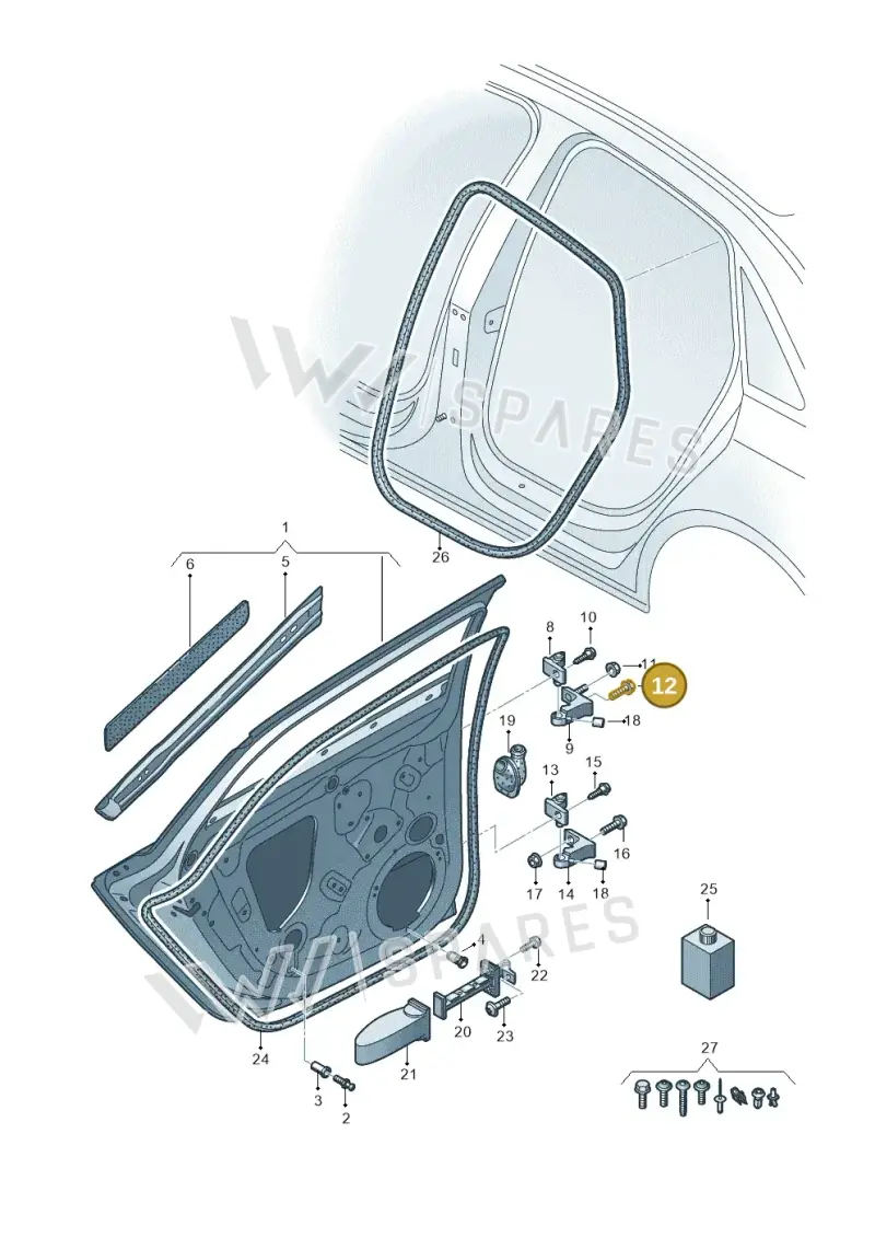 WHT001234B — Audi RS4 Avant (2017-2025) diagram 849833100, position 12