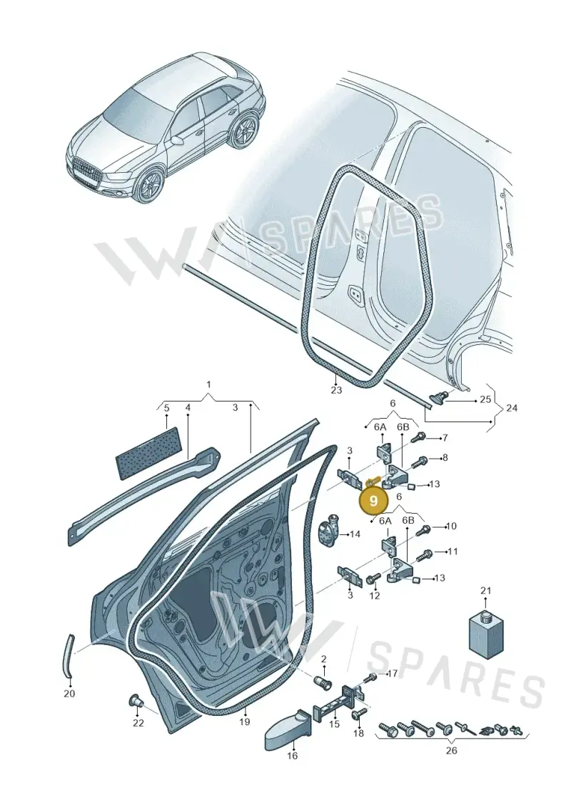 WHT001235 — Audi Q3 1.4 (2016-) diagram 855833100, position 9