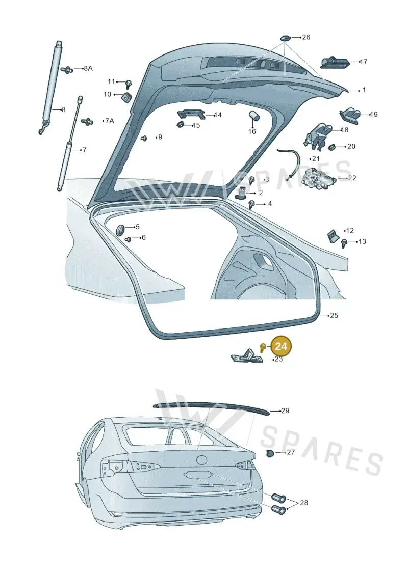 WHT001236 — Skoda Octavia (2019-2022) diagram 585827000, position 24