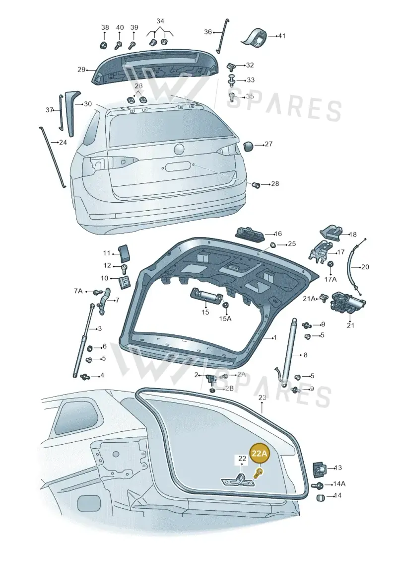 WHT001236 — Skoda Octavia (2019-2022) diagram 585827010, position 22A