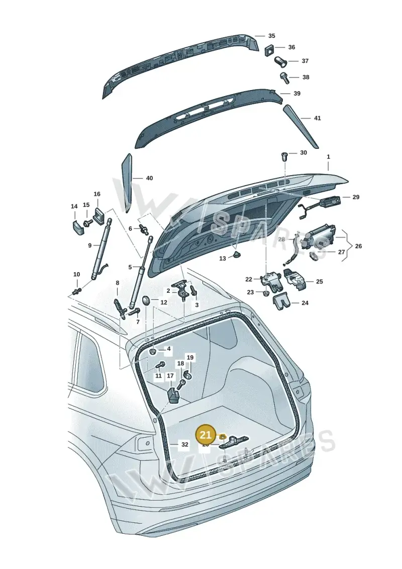 WHT001236 — Skoda Kodiaq (2016-2024) diagram 804827001, position 21