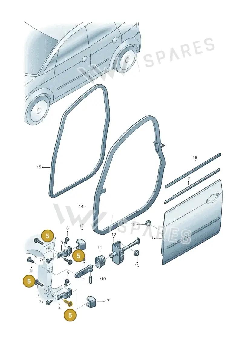 WHT001237 — Audi A2 (2000-2005) diagram 248831100, position 5