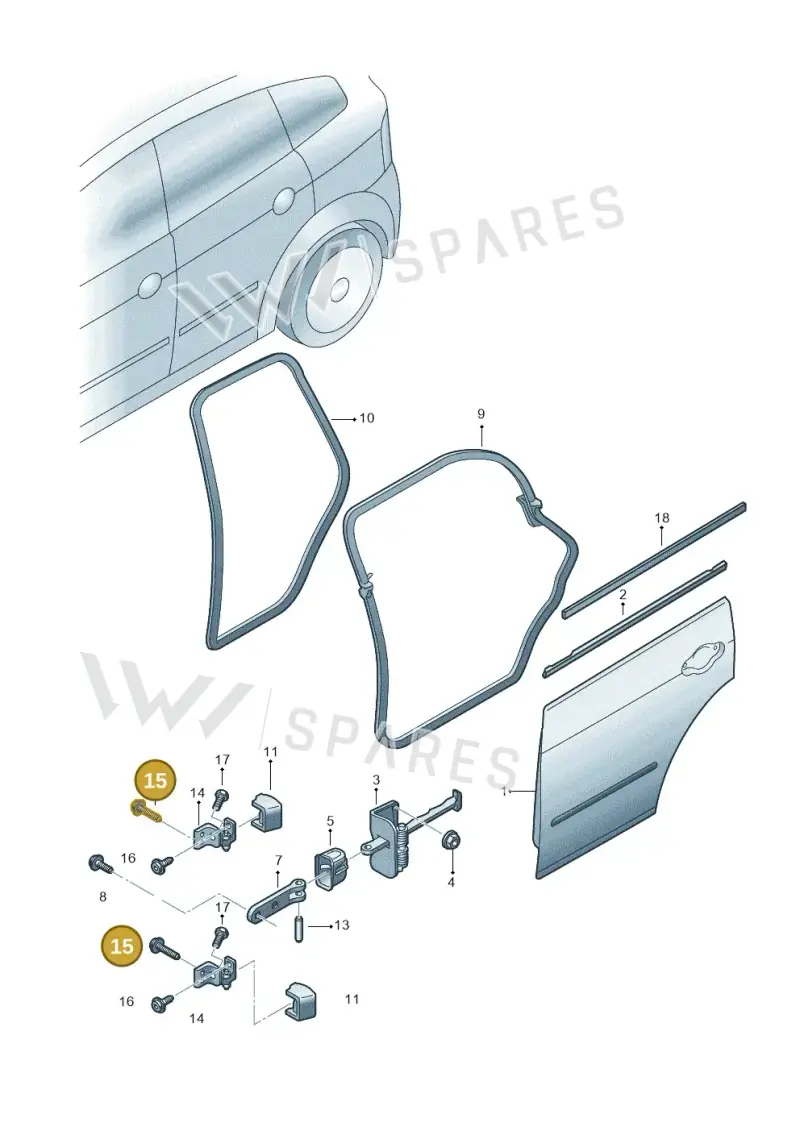 WHT001237 — Audi A2 (2000-2005) diagram 248833100, position 15