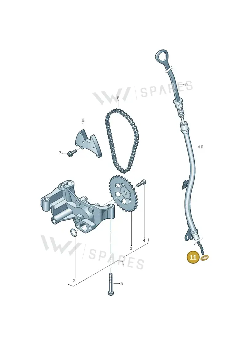 WHT001247 — Volkswagen Polo (2008-2009) diagram 231115300, position 11