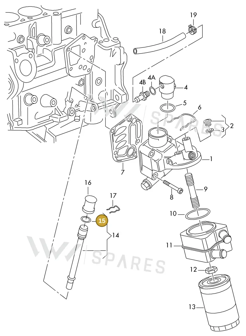 WHT001247 — Volkswagen 2X2 platform diagram 982115500, position 15