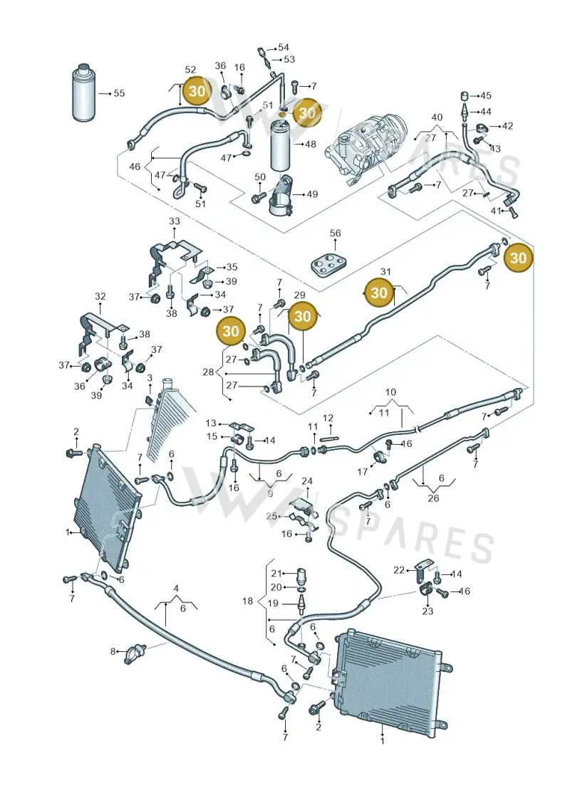 WHT001247A — Audi R8 qu. 5.2 (2012-2015) diagram 618260400, position 30+47