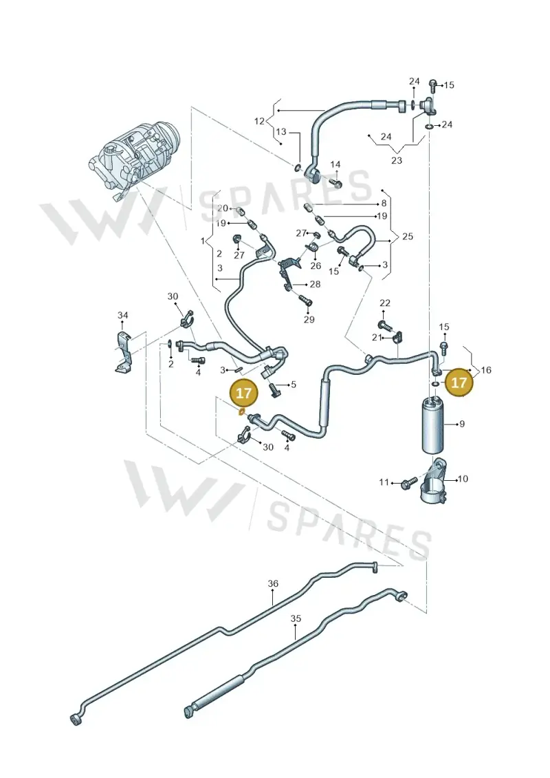 WHT001247A — Audi R8 qu. 5.2 (2012-2015) diagram 618260450, position 17+24