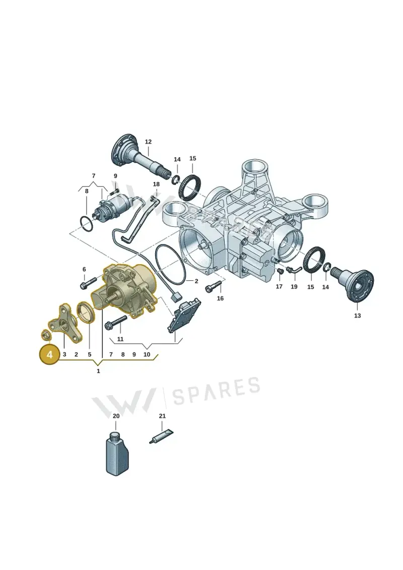 WHT001284 — Volkswagen Tiguan 2.0 4Motion (2017-2024) diagram 3h0525100, position 4