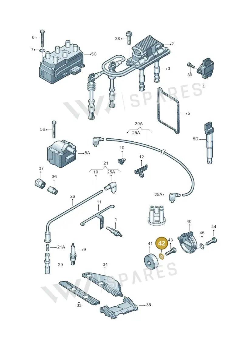 WHT001323 — Volkswagen Sharan (2008-2010) diagram 162905100, position 42