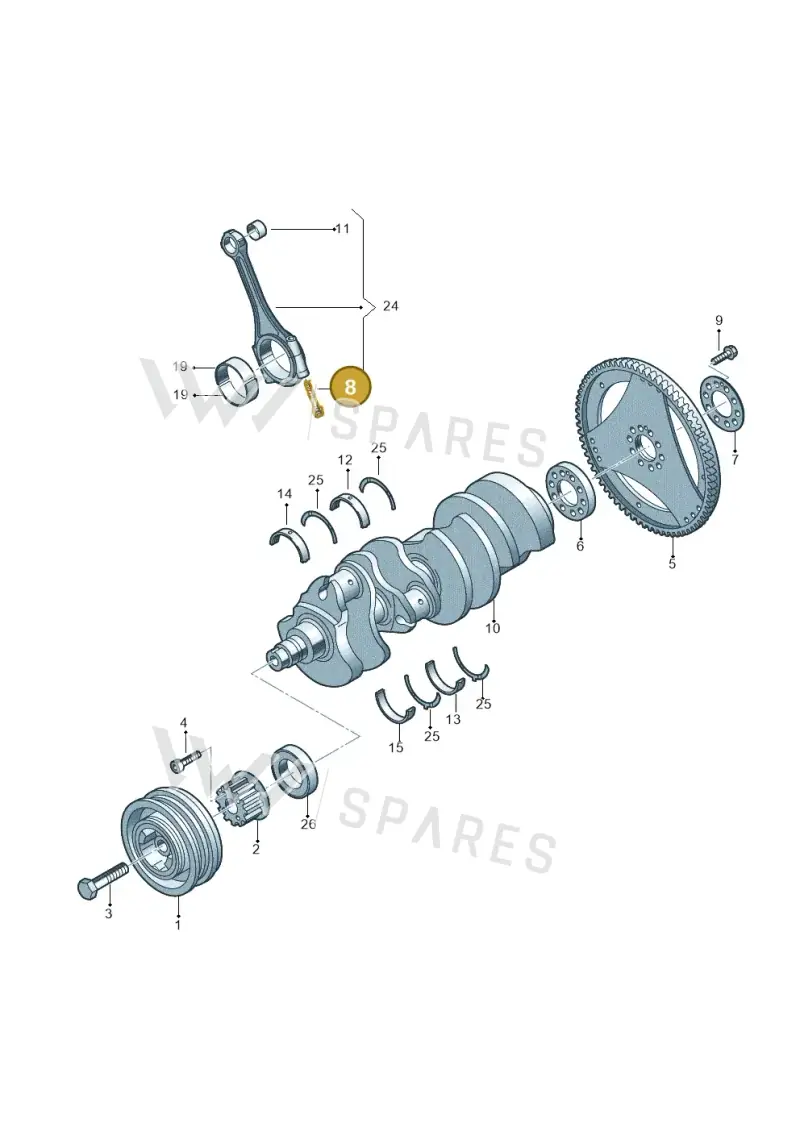 WHT001324 — Audi A8/S8/qu. lang (2003-2007) diagram 290105000, position 8