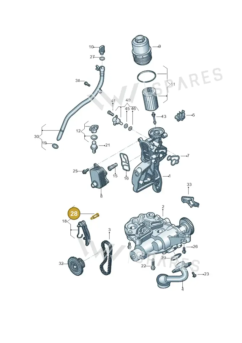 WHT001392 — Volkswagen Tiguan 2.0 4Motion (2017-2024) diagram 496115150, position 28