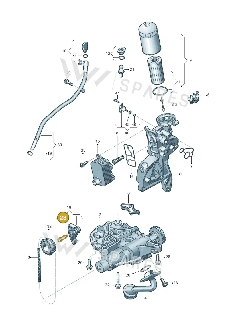 WHT001392 — Volkswagen Touareg (2017-2023) diagram 850115050, position 28