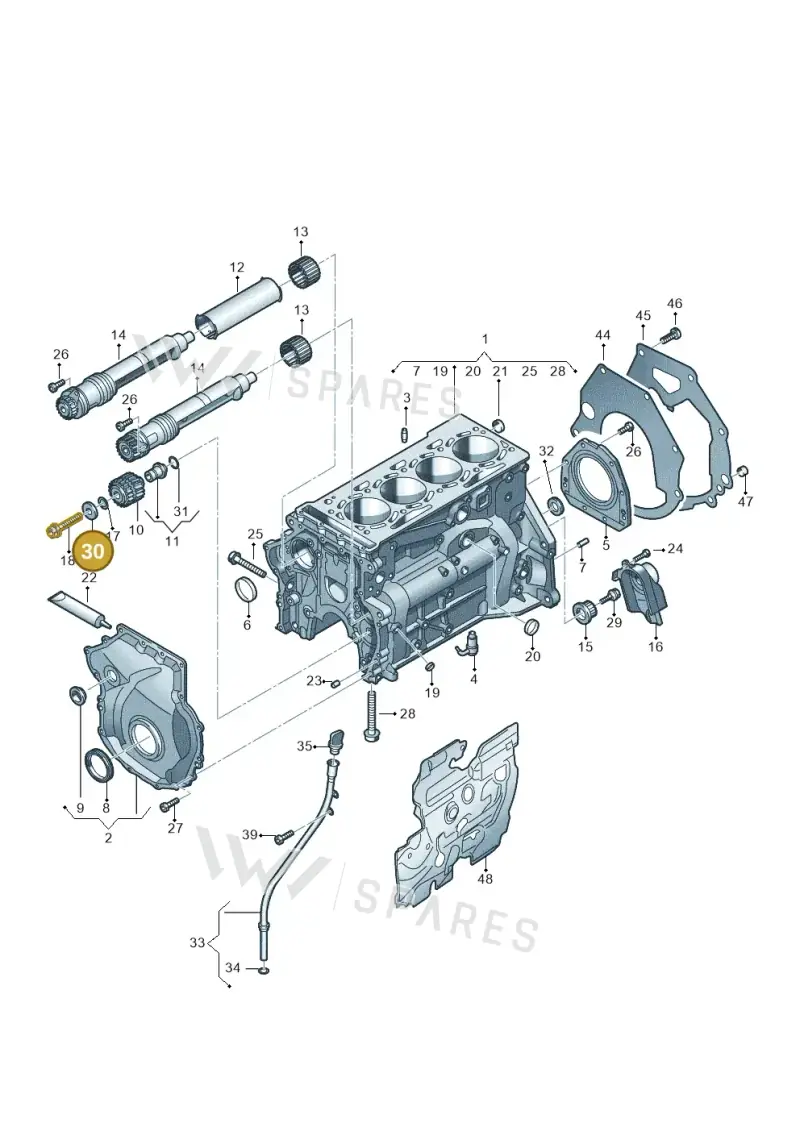 WHT001396A — Volkswagen Passat estate (2023-) diagram 5h0103012, position 30