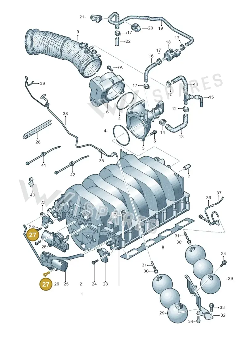 WHT001481 — Audi A8/S8/qu. lang    08> (2007-) diagram 291133630, position 27
