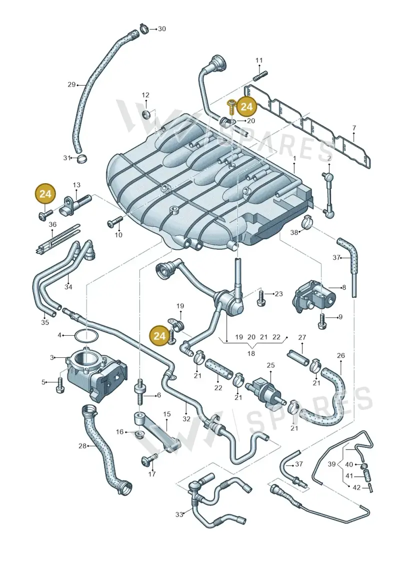 WHT001481 — Audi A6 2.7 TDI (2008-2011) diagram 412133420, position 24