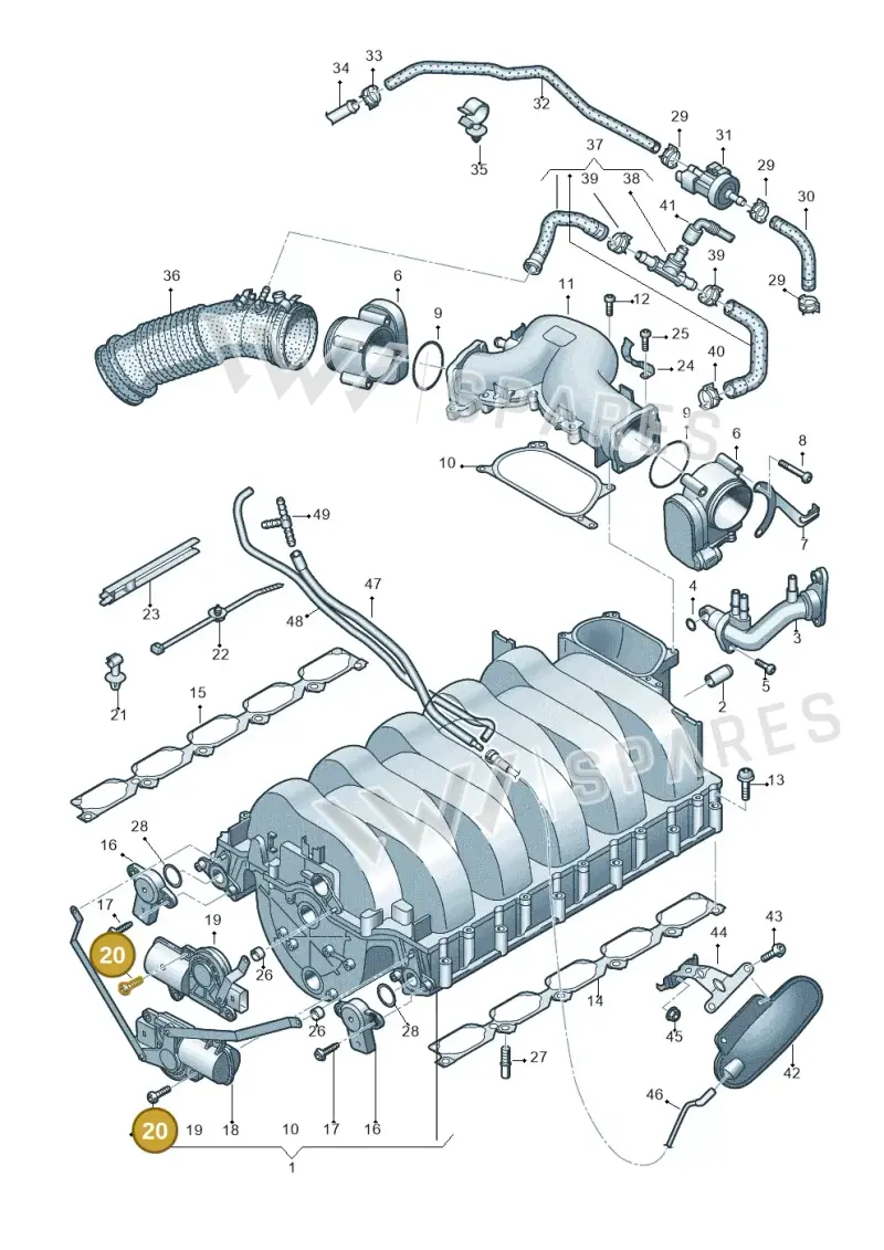 WHT001481 — Audi A6 2.7 TDI (2008-2011) diagram 448133910, position 20