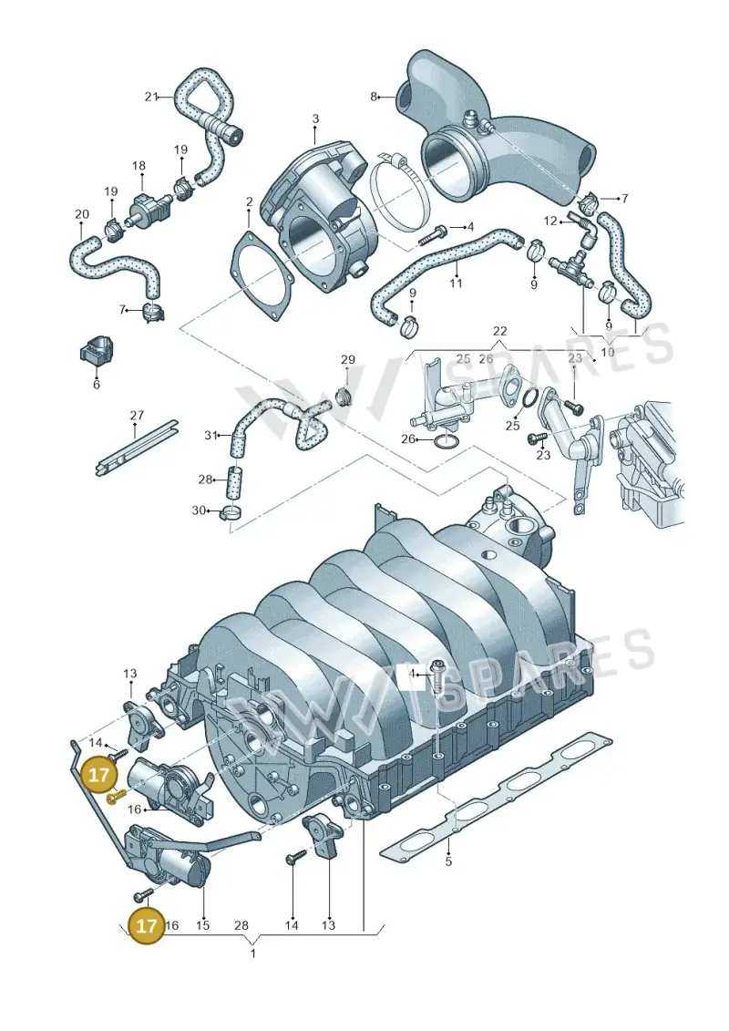WHT001481 — Volkswagen Touareg (2005-2006) diagram 478133600, position 17
