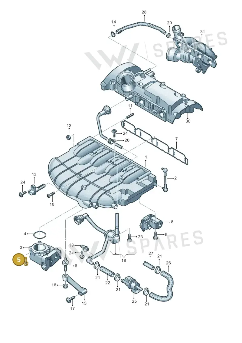 WHT001482A — Volkswagen Polo (2012-2014) diagram 420133350, position 5