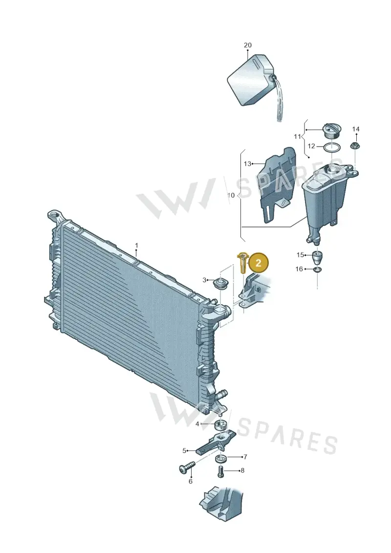 WHT001506A — Audi Q5 qu. 2.0 TDI (2012-2017) diagram 620121700, position 2