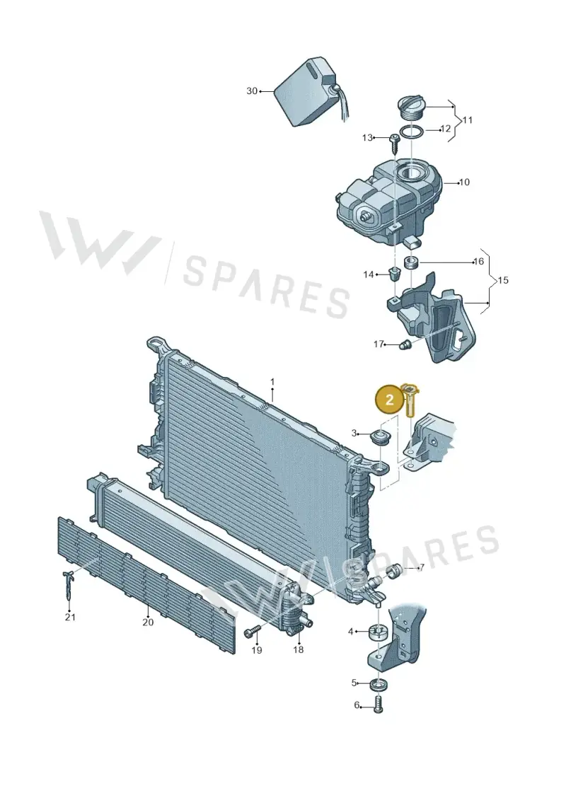 WHT001506A — Audi A8 (2013-2018) diagram 696121720, position 2