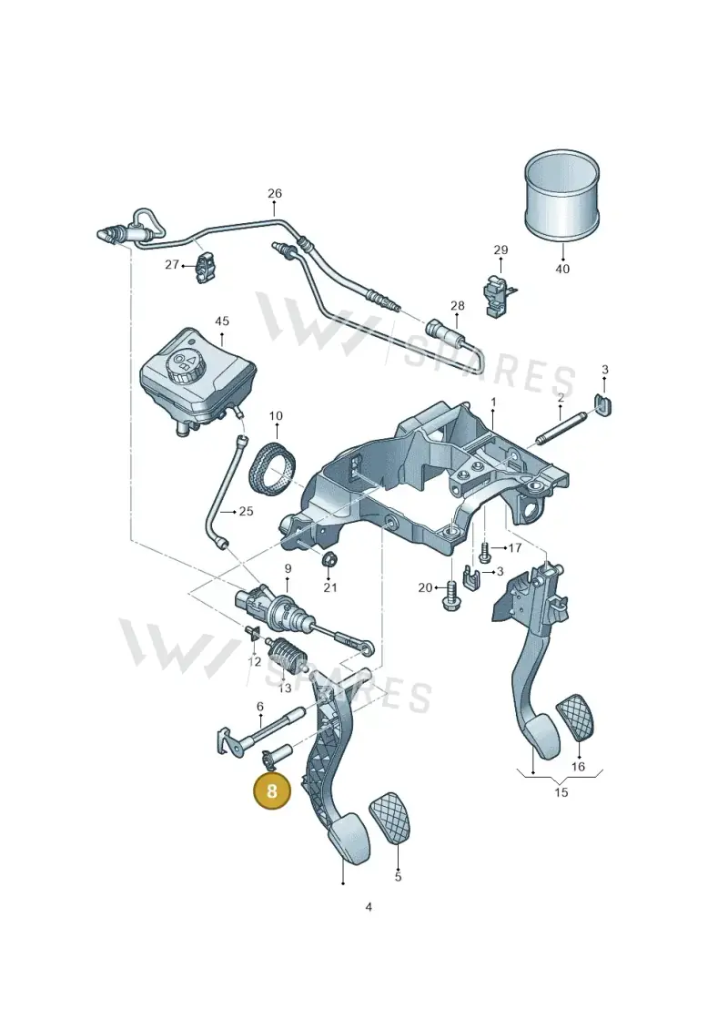 WHT001666A — Audi A5 Cabriolet (2016-2025) diagram 848721250, position 8