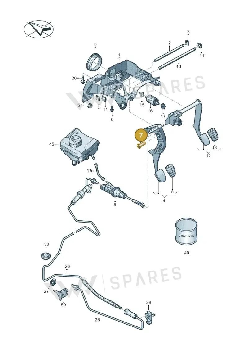 WHT001666A — Audi A5 Sportback (2016-2025) diagram 849721300, position 7