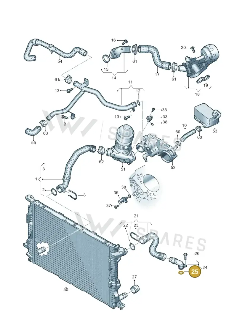 WHT001688D — Audi A5 Sportback (2016-2025) diagram 849121055, position 25