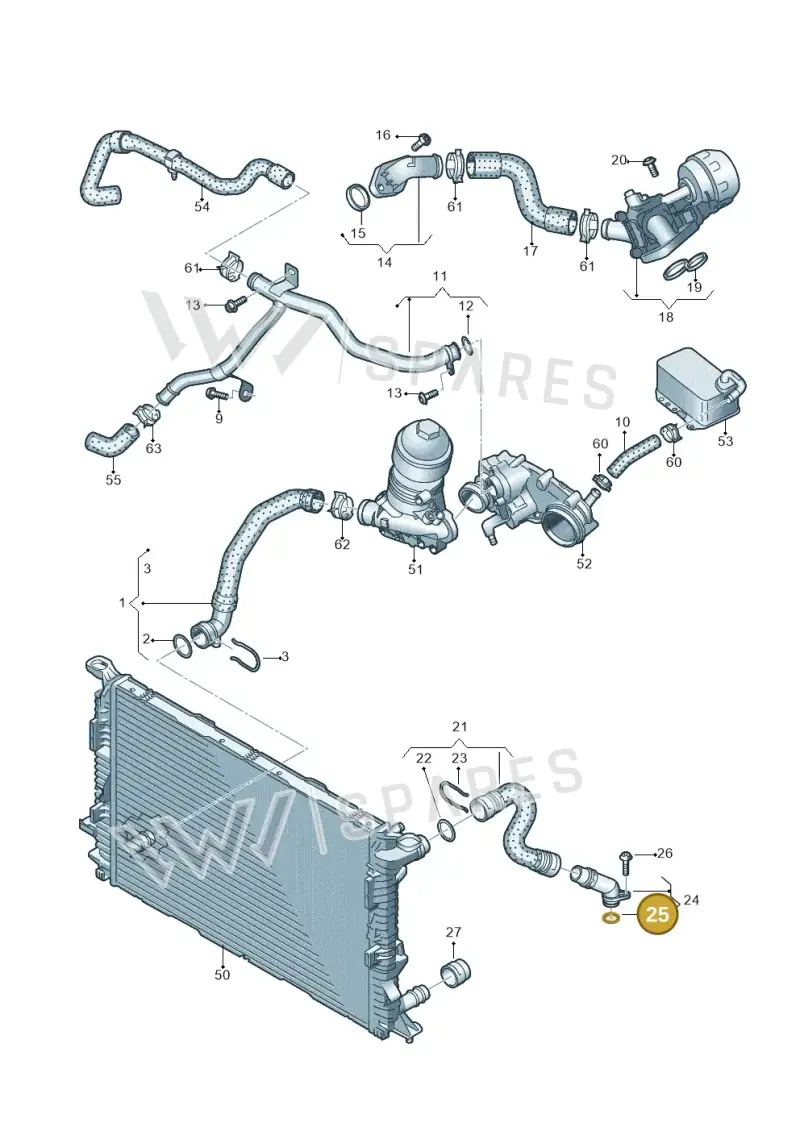WHT001688D — Audi A5 Sportback (2016-2025) diagram 849121450, position 25
