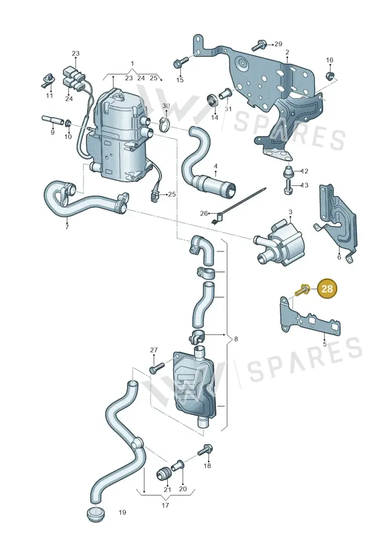 WHT001692 — Volkswagen Touareg (2017-2023) diagram 859261000, position 28