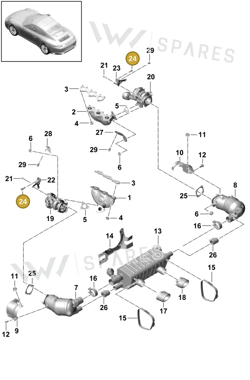 WHT001703 — Porsche 911 (2016-2019) diagram p47202002, position 24