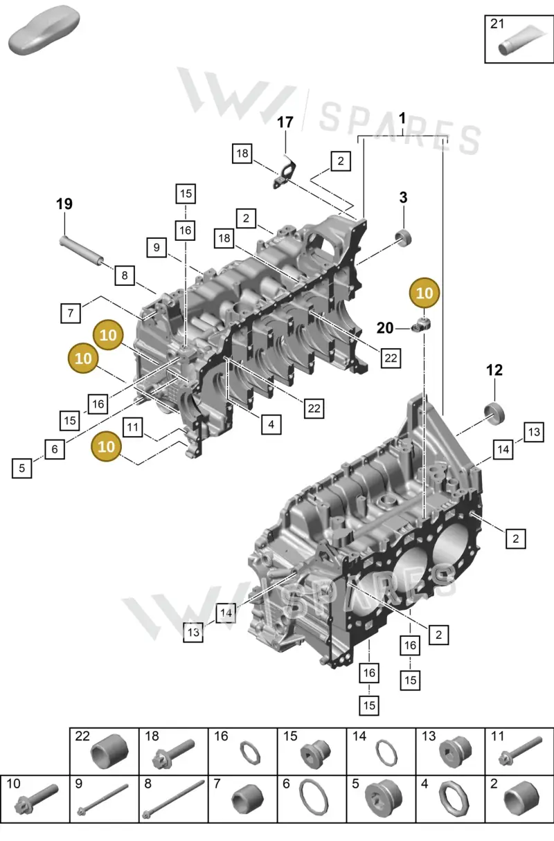 WHT001703 — Porsche Boxster Spyder (2019-2020) diagram p54101100, position 10