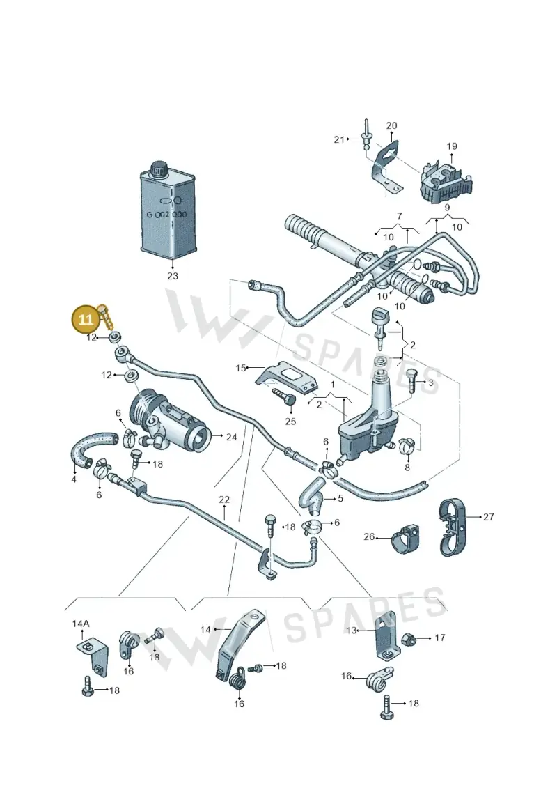 WHT001799 — Volkswagen CADDY-KOMBI/KASTENW.   06> (2005-) diagram 138422450, position 11
